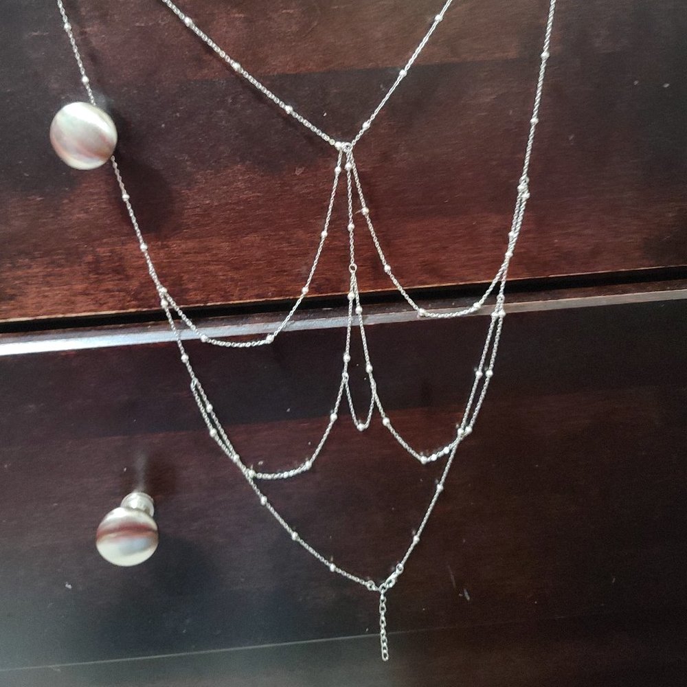 Silver body chain